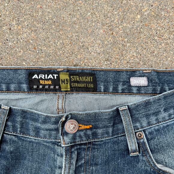 Ariat 36x30 Rebar M5 DuraStretch Slim Fit Straight Leg Jeans 10016223 - Picture 3 of 8